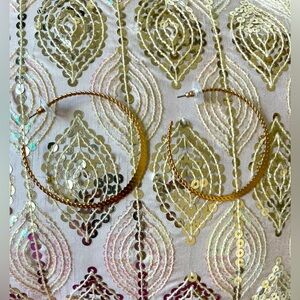 Gold Tone Hoop Earrings